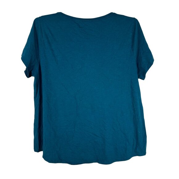 Sonoma Goods For Life Teal The Everyday Tee Womens V Neck Short Sleeve XL - Picture 2 of 3